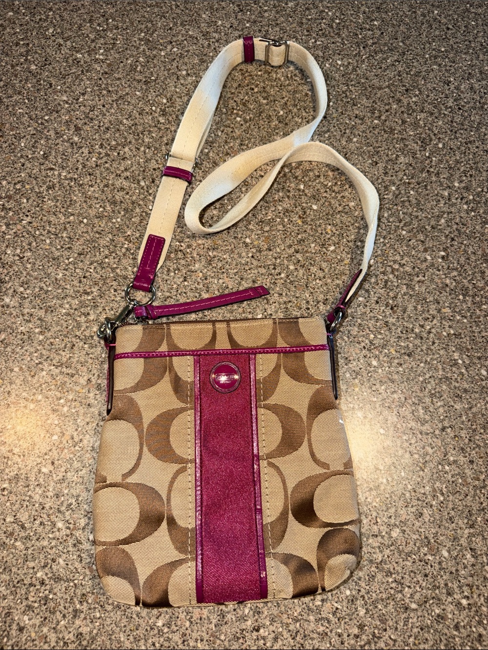 Coach Signature Stripe Crossbody